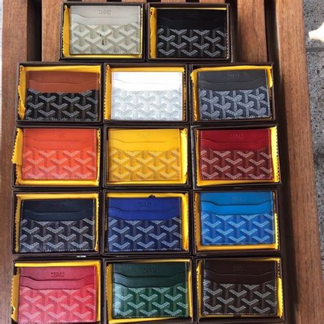 goyard card holder colours